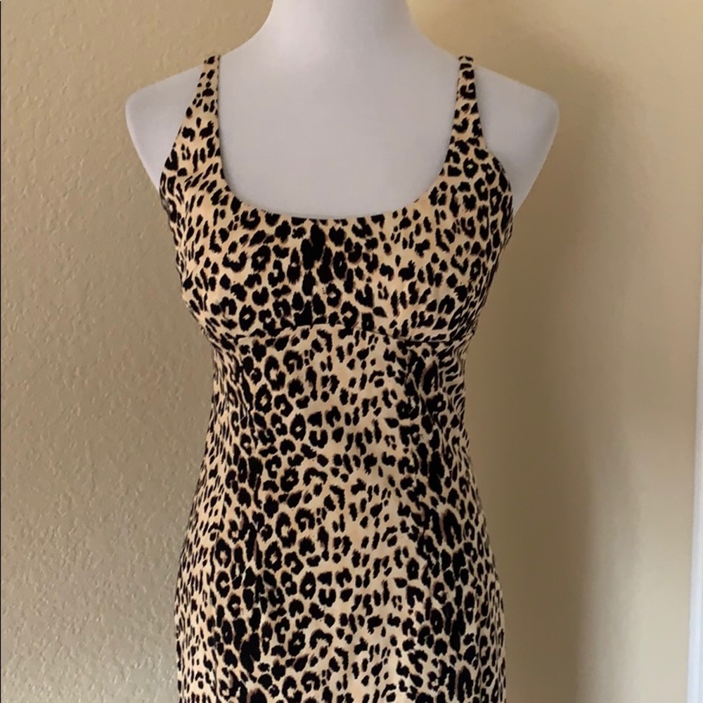 Forever 21 Leopard Print Fitted Dress